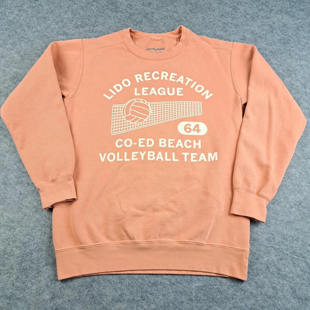 SeaVees Sweatshirt Womens Small Lido Rec League Beach Volleyball Crew Sweater